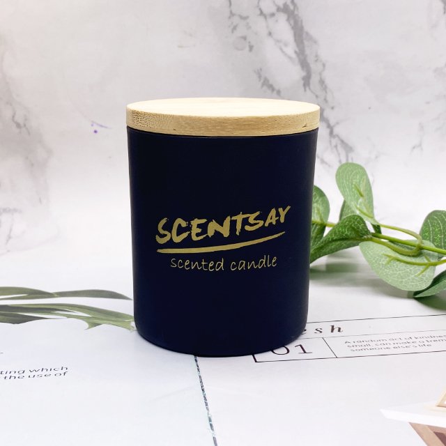 Scented Candles Factory Wholesale Can Be Custom Labelled Matte Frosted Glass Can Be Matched with Bamboo Lids LA07MZ 15oz 21oz