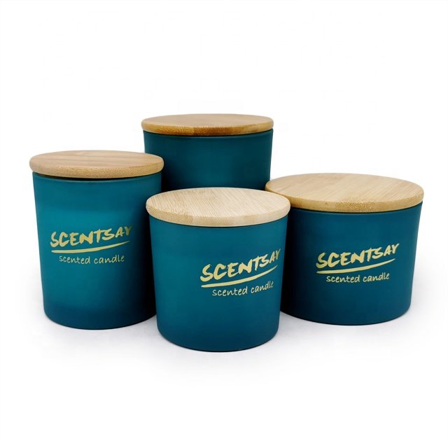 Scented Candles Factory Wholesale Can Be Custom Labelled Matte Frosted Glass Can Be Matched with Bamboo Lids LA07MZ 15oz 21oz