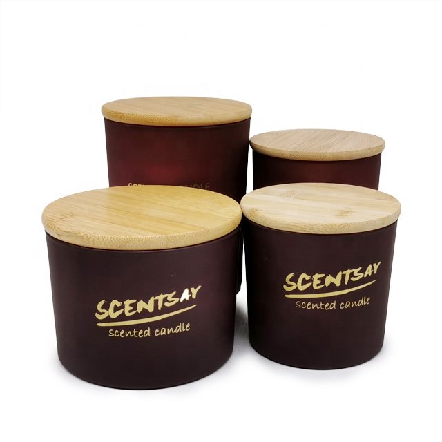 Scented Candles Factory Wholesale Can Be Custom Labelled Matte Frosted Glass Can Be Matched with Bamboo Lids LA07MZ 15oz 21oz