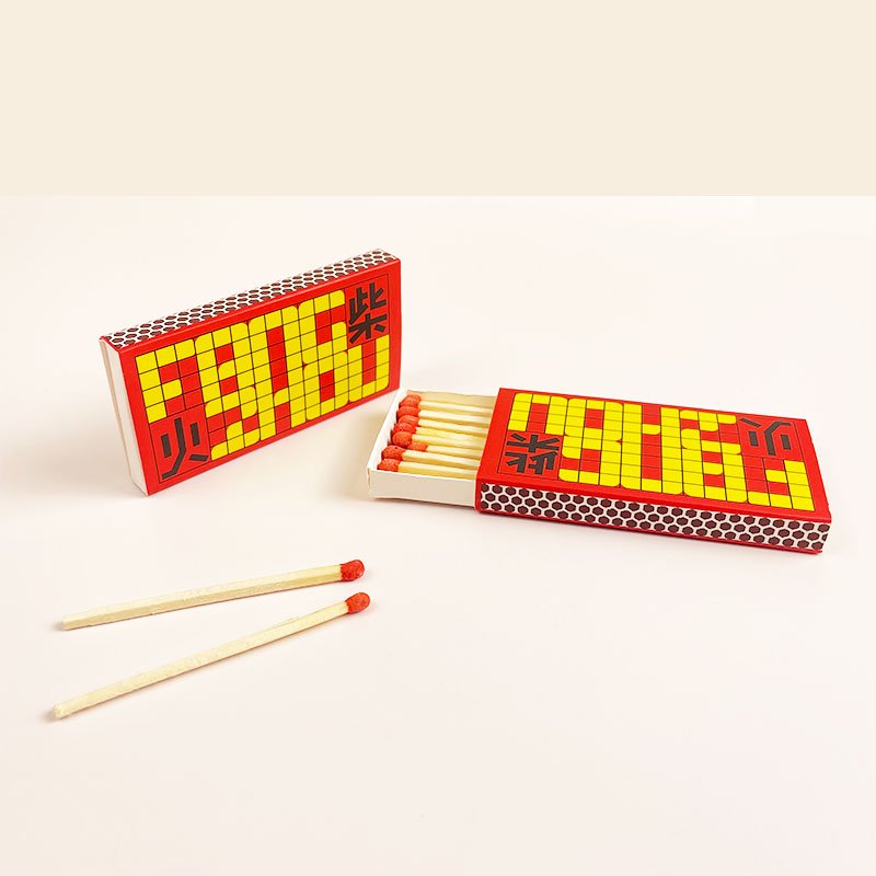 Customized box matches, different color matchsticks in different lengths, lower MOQ price hotel colored matchsticks