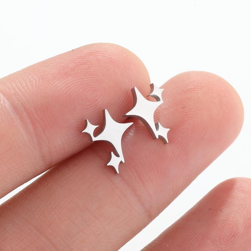 New Horizon Shining Star Stud Earrings Fashion Ladies All-match Stud Earrings Fashion Jewelry Gifts