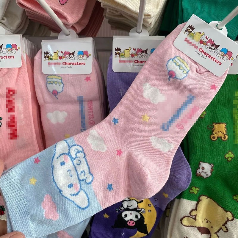 RuunJo Kawaii Socks Anime kulomi meilodi Long Y2K Tube Socks Harajuku Keep Warm Casual Socks for Girl Gift Accessories wholesale
