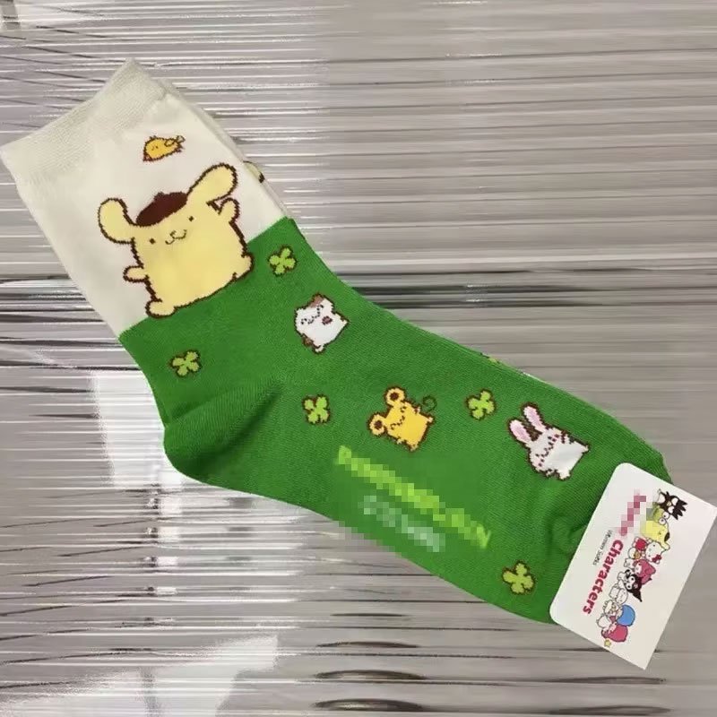 RuunJo Kawaii Socks Anime kulomi meilodi Long Y2K Tube Socks Harajuku Keep Warm Casual Socks for Girl Gift Accessories wholesale