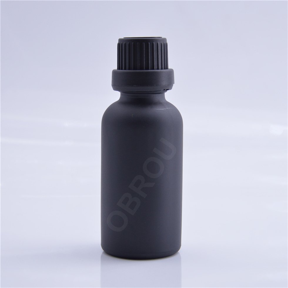 Matte black Essential Oil Dropper Bottle 10ml 15ml 20ml 30ml 50ml 100ml euro massage oil dropper bottles