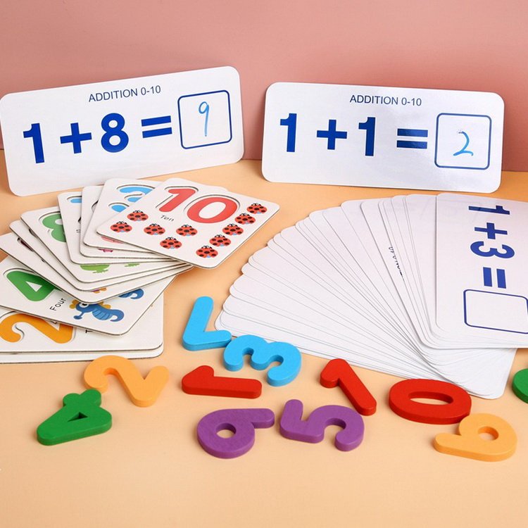 Kindergarten Early Education Children Math Number Matching Wooden Toy