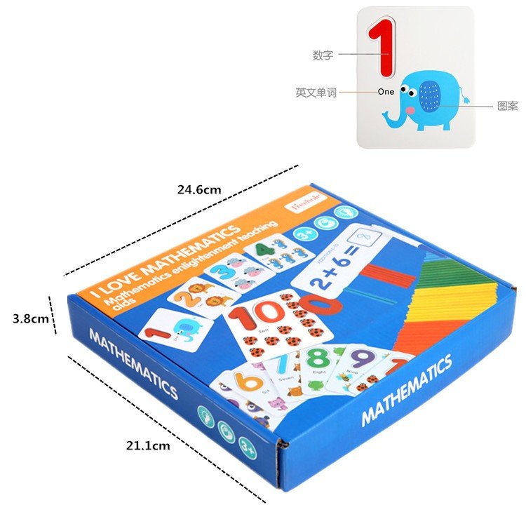 Kindergarten Early Education Children Math Number Matching Wooden Toy