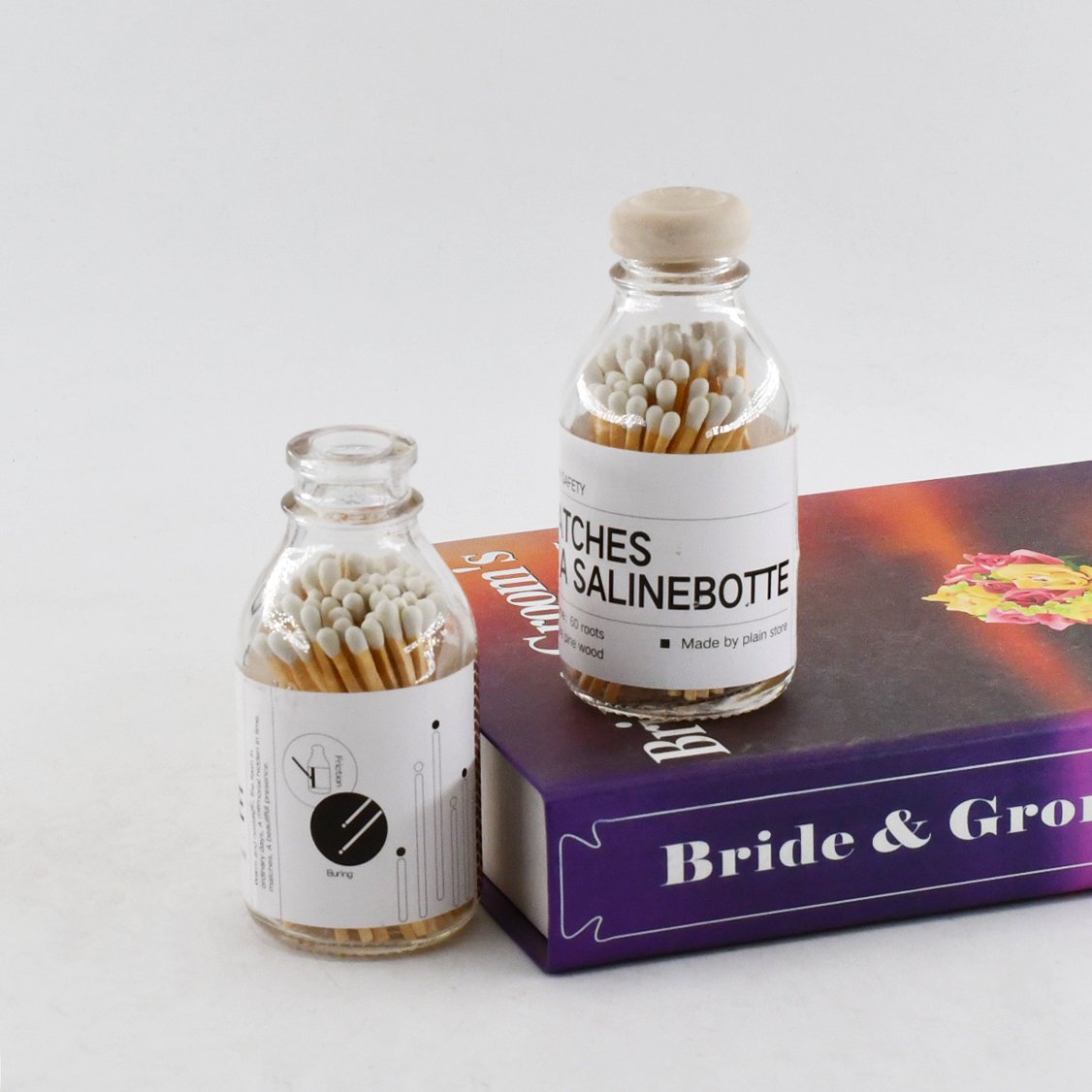 Wholesale Christmas Colorful Matches In Glass Jar Personalized With Customizable Logo