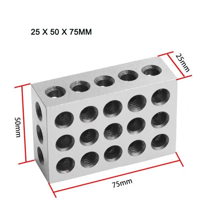 TEBAK Machine Tools 1 Pair Ultra Precision 2-4-6 Blocks 23 Holes Matched 0.0002" Machinist 246 block set