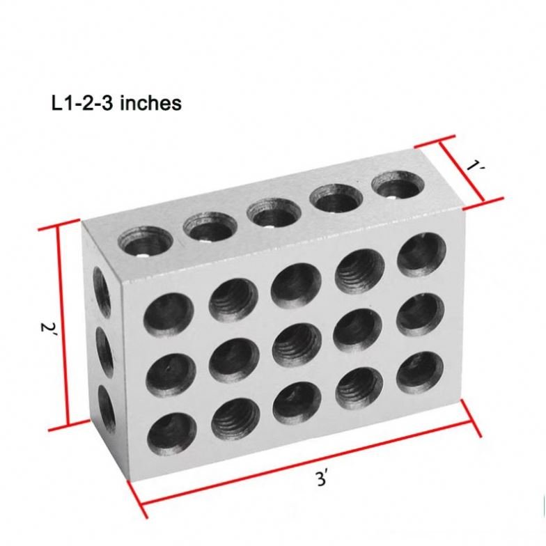 TEBAK Machine Tools 1 Pair Ultra Precision 2-4-6 Blocks 23 Holes Matched 0.0002" Machinist 246 block set