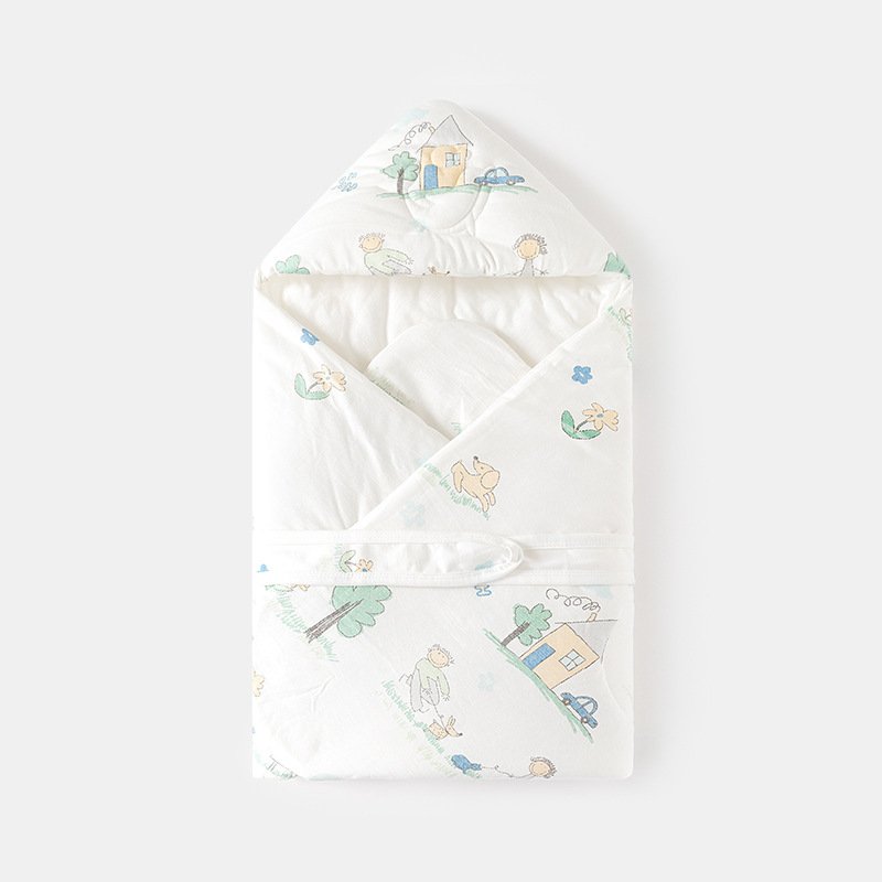 Soft Cotton Newborn Swaddle Wrap Baby's Bedding Cozy Blanket for Newborns