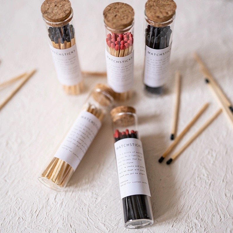 Luxury Matches In Glass Jar With Logo High Quality Colored Matches Safety personalized Long safety Matches