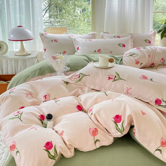 Factory Supplier Microfiber 4 6 Piece Bedding Sets Printed Duvet Cover Bedding Sets With Matching Curtains