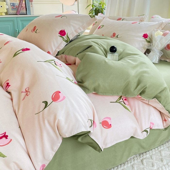 Factory Supplier Microfiber 4 6 Piece Bedding Sets Printed Duvet Cover Bedding Sets With Matching Curtains