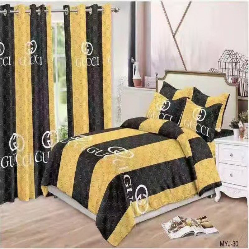 6 Piece Bed Skirt Set With Curtain Duvet Cover With Matching Curtain Bed Sheet Set With Curtains