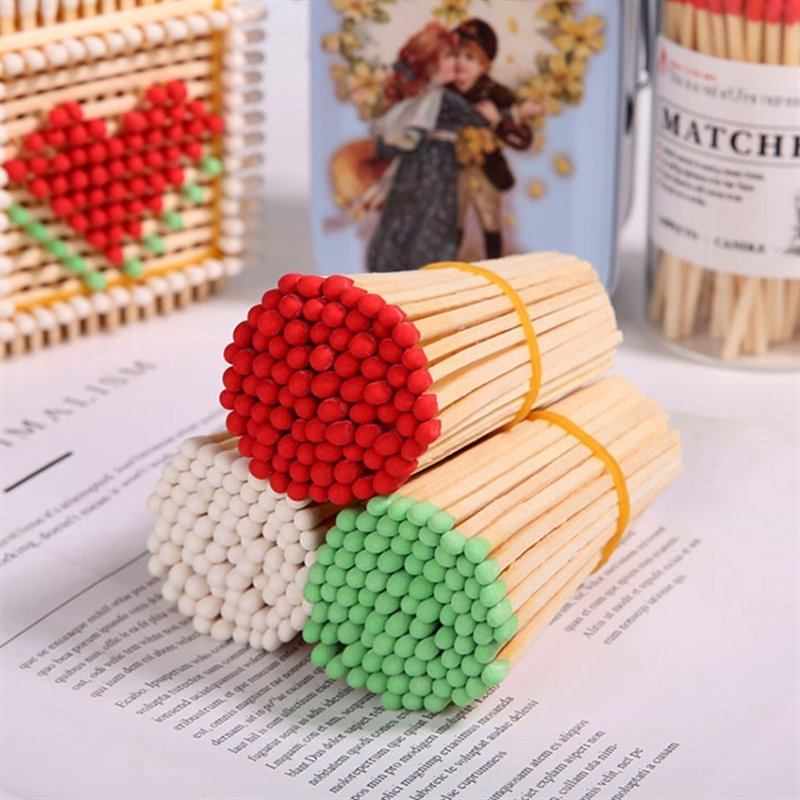 Scented Candles Speciality Extra Long Matches Handmade Match Props Bulk Coloured Old Fashioned Handmade Match Splints