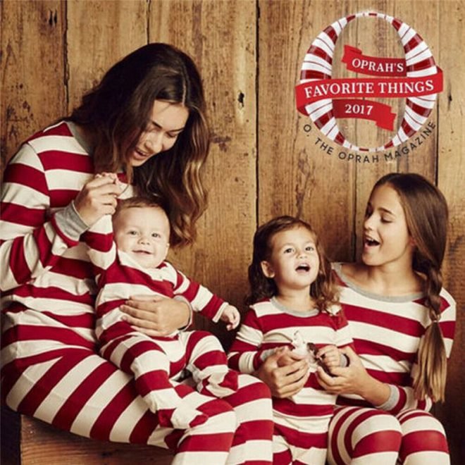 Wholesale Custom Logo Santa Xmas Womens Mens Boys Girls Cotton Pyjamas Set Family Matching Christmas Classic Striped Pajamas