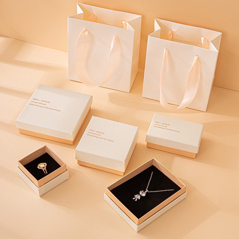 Green Pink Jewelry Packaging Box Custom Heaven and Earth Cover Ring Earrings Bracelet Necklace Gift Packaging Box