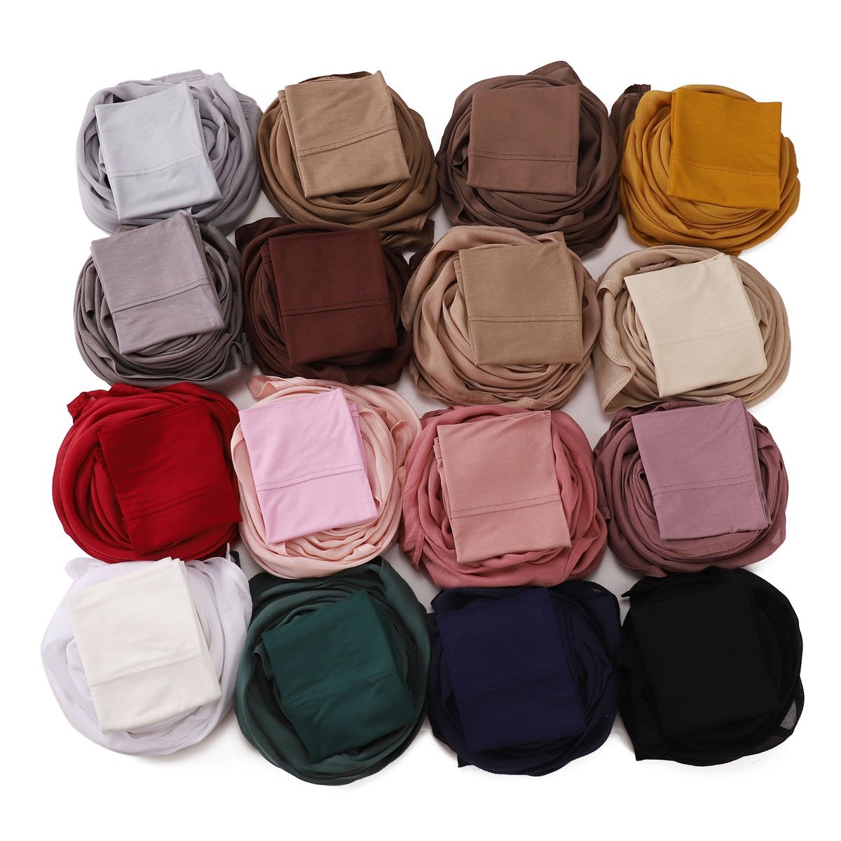 New arrivals 2 piece hijab set thin light weight breathable viscose modal hijab with matching undercap
