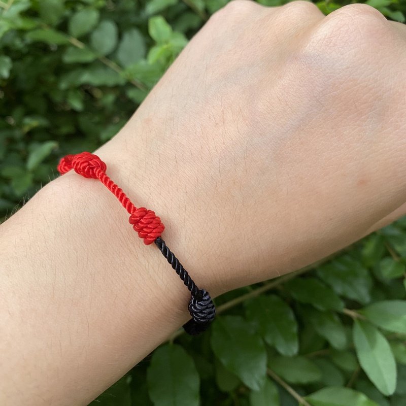 7 Knots Bracelet Baby Mommy Daddy Matching Bracelets Braid Lucky Black Red String Kabbalah Protection Bracelet
