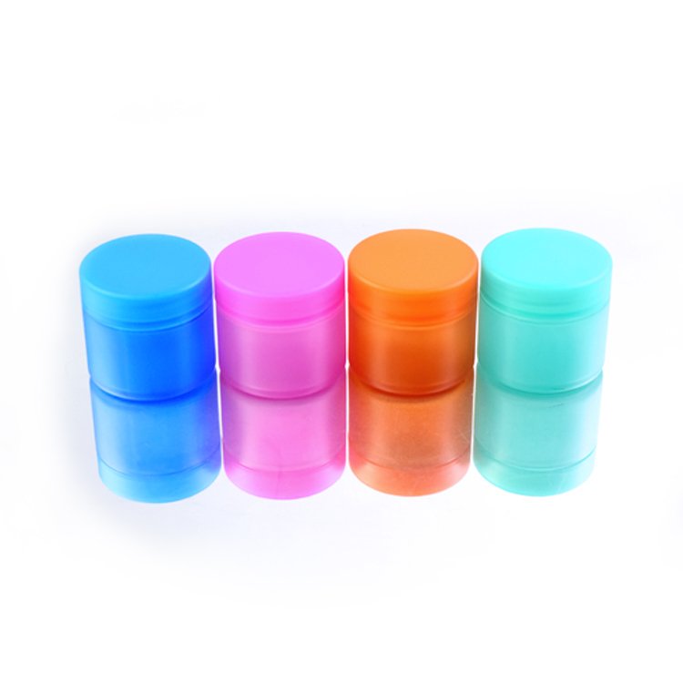 Custom Design 2oz Child resistant semi transparent colorful painted glass jar match lid flower graphic designer smell proof jars