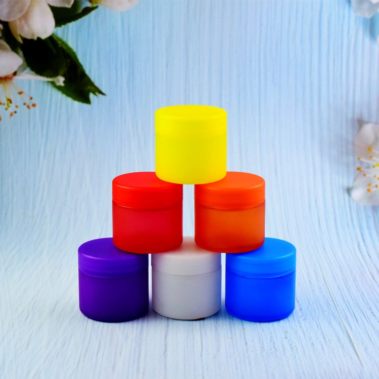 Custom Design 2oz Child resistant semi transparent colorful painted glass jar match lid flower graphic designer smell proof jars