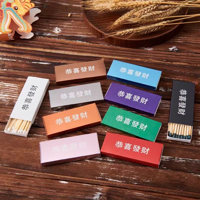 Factory Matchbox Custom Matchstick Cigar 3 inch Candle Incense wood with logo Safety match hotel bulk box match