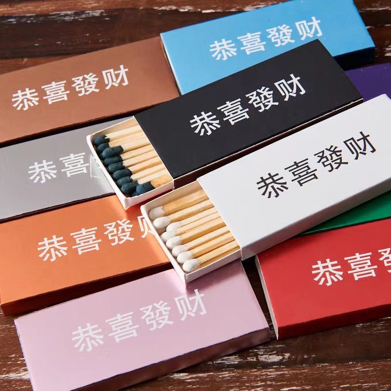 Factory Matchbox Custom Matchstick Cigar 3 inch Candle Incense wood with logo Safety match hotel bulk box match