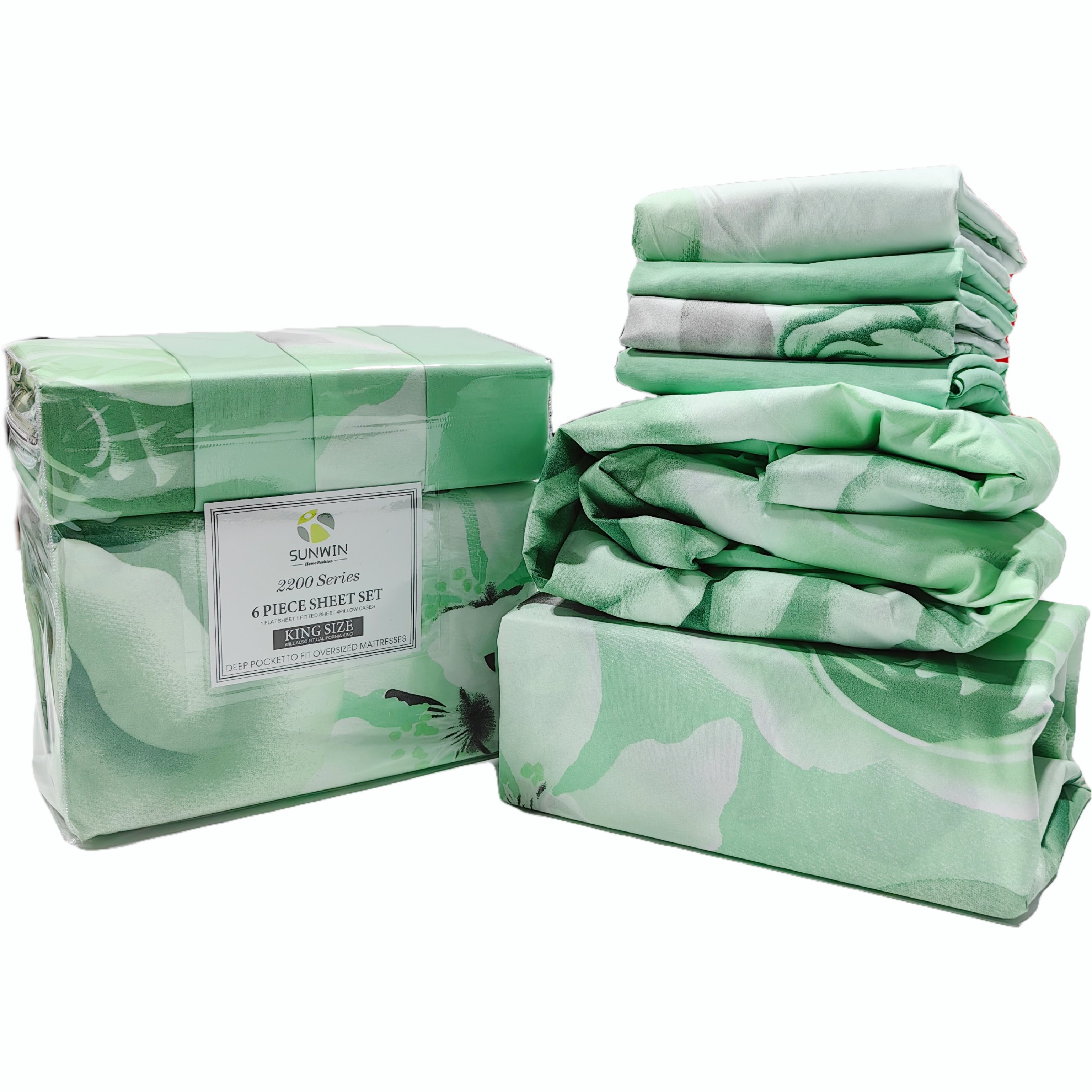 Top One 6Pieces Bed Sheet New Design Sheet & Pillowcase Sets Soft Pillowcase Sets For Hotel