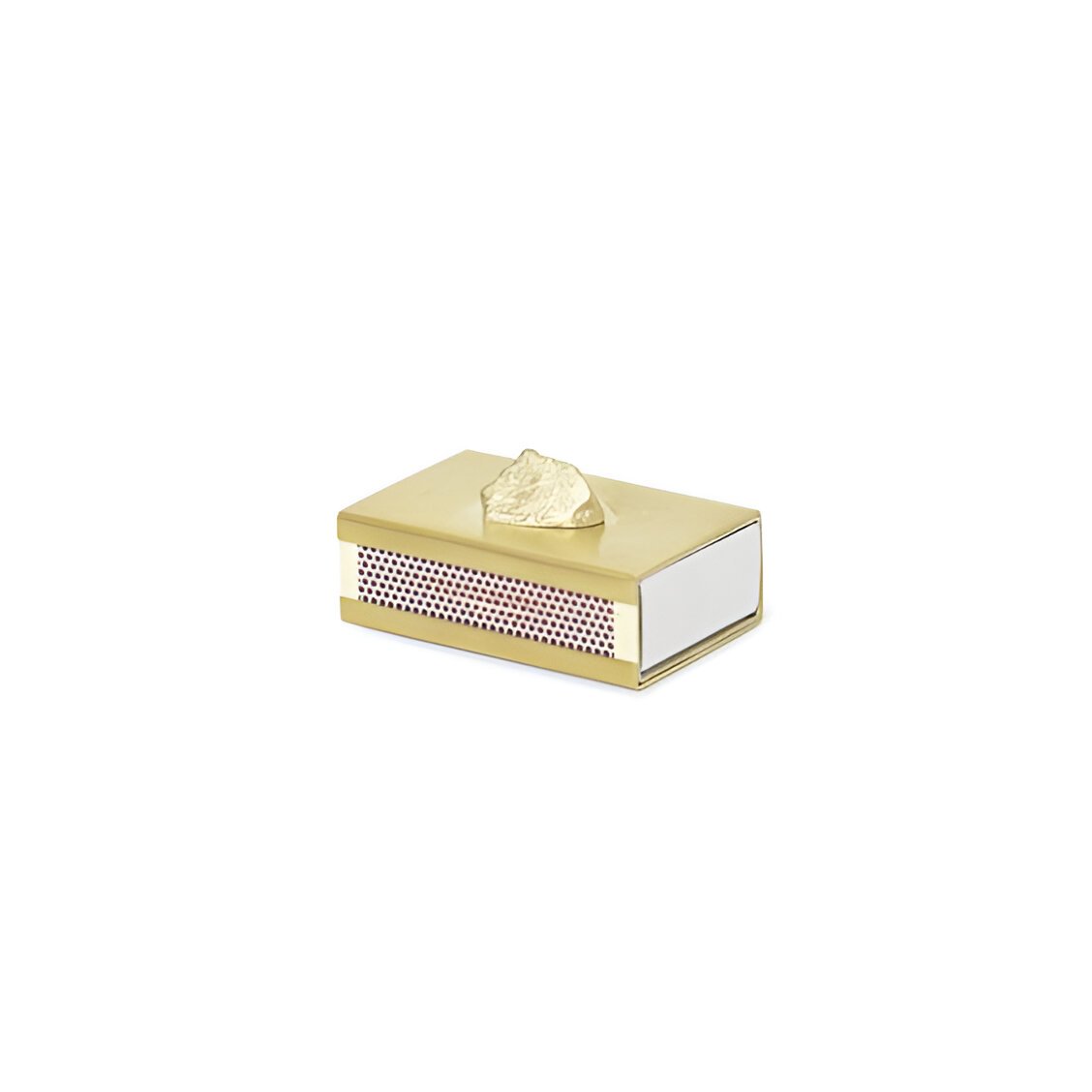 Gold Color Matchbox Sleeve Premium Gold Brass Matchbox Sleeve High-Quality Handmade Matchstick Cover with Hotel Safety Feature