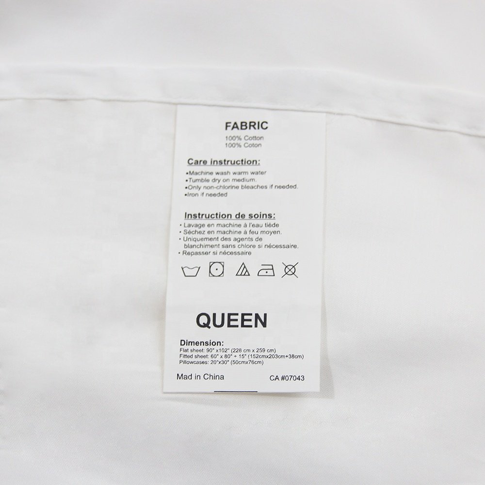 Cotton 14 Deep Pocket All Around Elastic Bedding Sheet Matching Pillow Cases King queen bed sheets Set