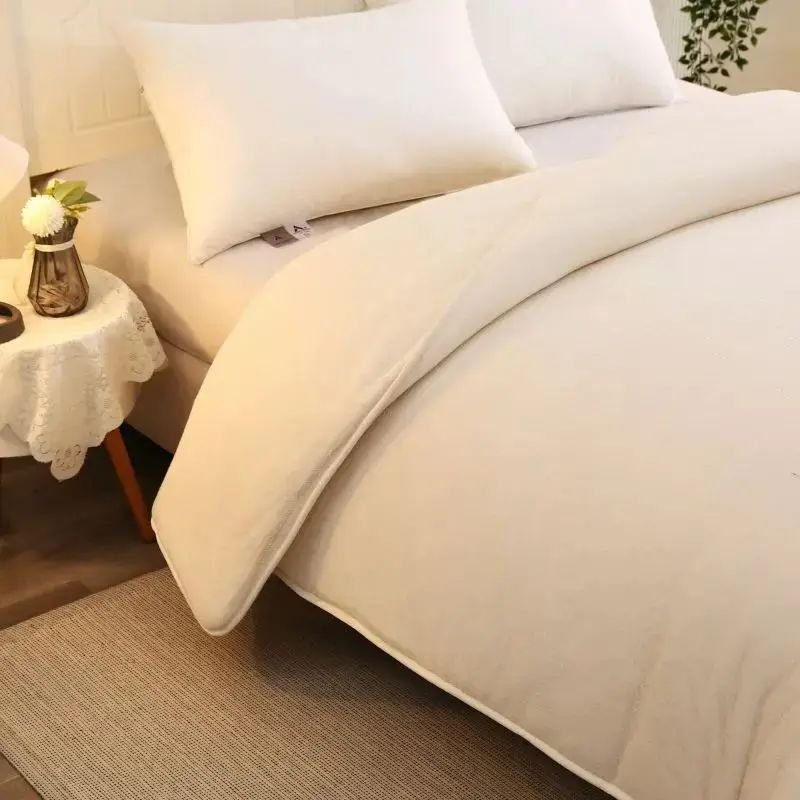 Pure Cotton Quilt Home Linen Bed Sheet Thick Duvet Solid Hotel Bedding Set For Hotel