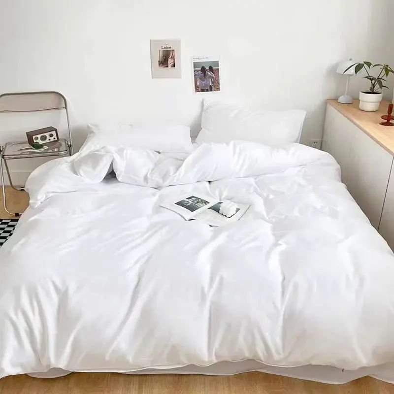 Pure Cotton Quilt Home Linen Bed Sheet Thick Duvet Solid Hotel Bedding Set For Hotel