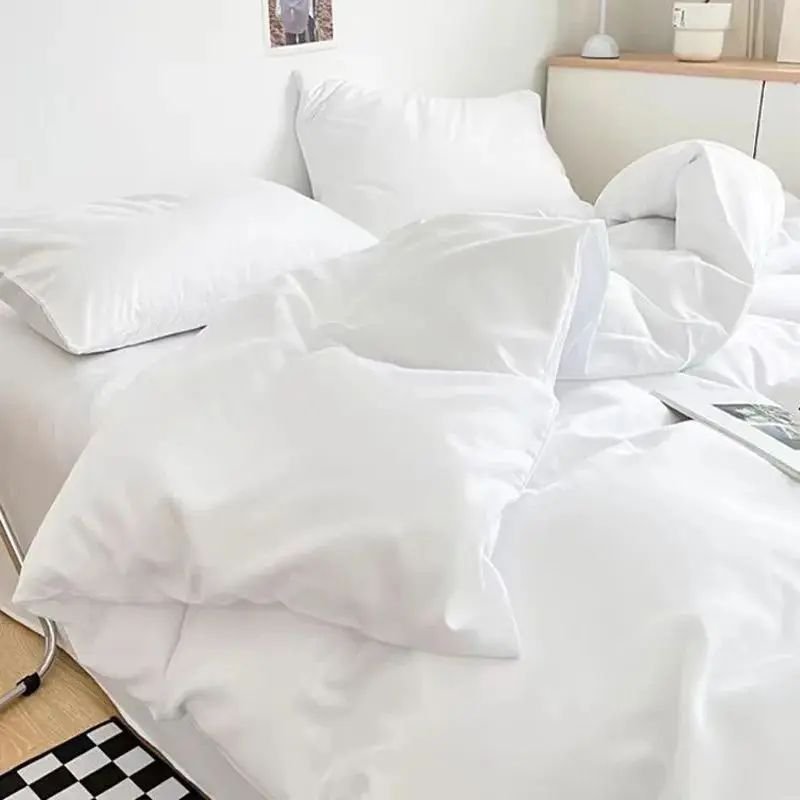 Pure Cotton Quilt Home Linen Bed Sheet Thick Duvet Solid Hotel Bedding Set For Hotel
