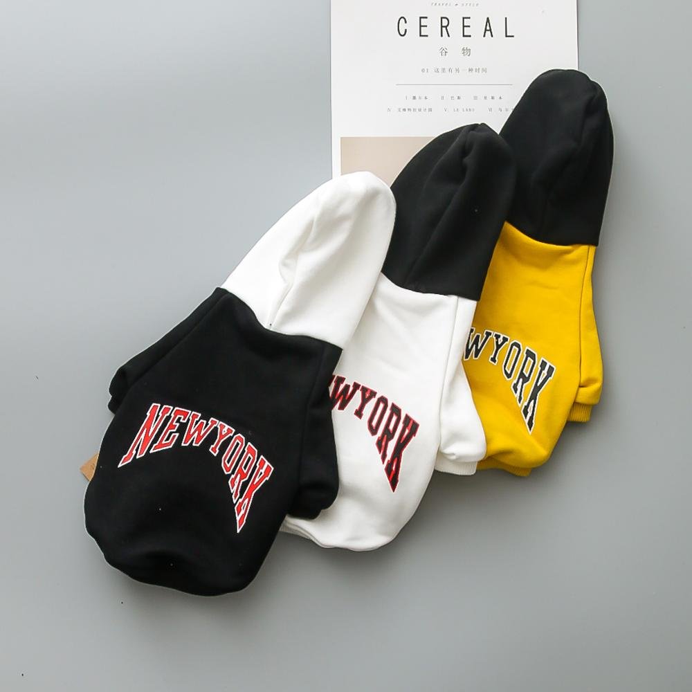 Wholesale high quality dog matching hoodies for family with "NEW YORK" WORDS
