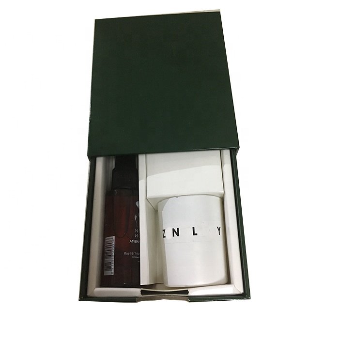Custom White Fragrance Refills Diffuser Packaging Box 70ml Ambiance Rom Spray Paper Rigid Boxes Customized Lid and Base Box CMYK