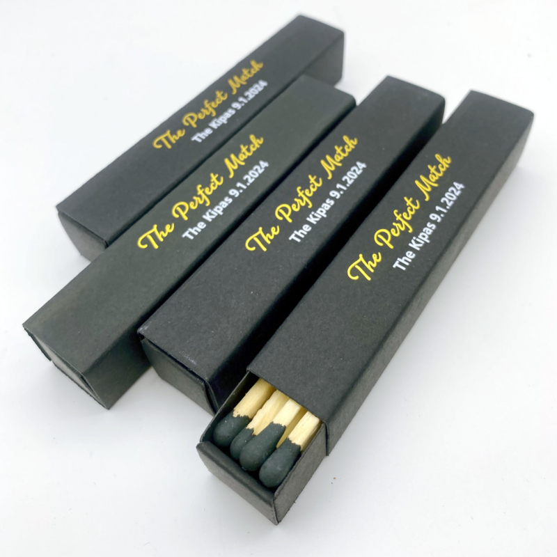 Beautiful Useful Premium Matchbox 96mm Aromatherapy Match Black Black Rod Long Match