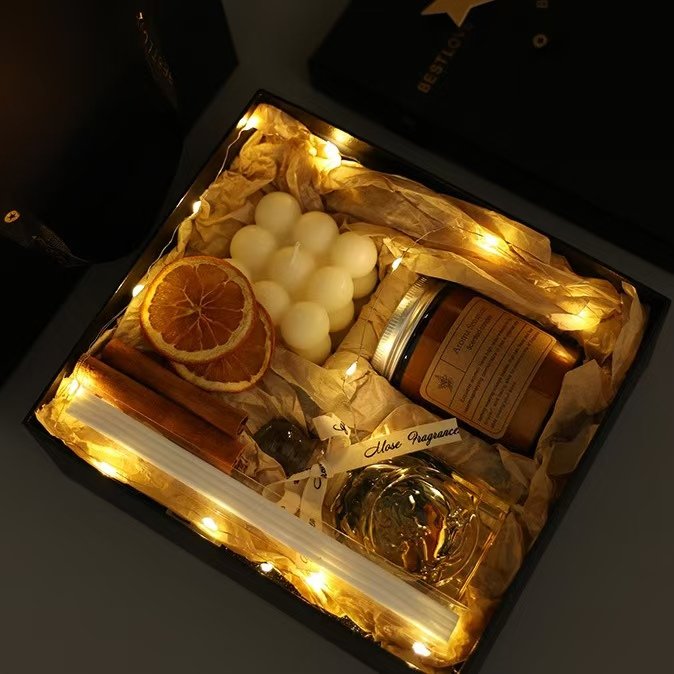 New Arrival Christmas Customized Perfume Candle Gift Box Set With Reed Diffuser