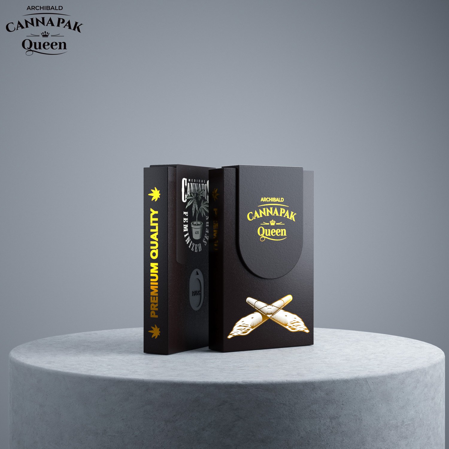 Archibald Exported Good Quality Tobacco Box Child Resistant Slide Out Cassette Tape Pre Roll Packaging Boxes With Match