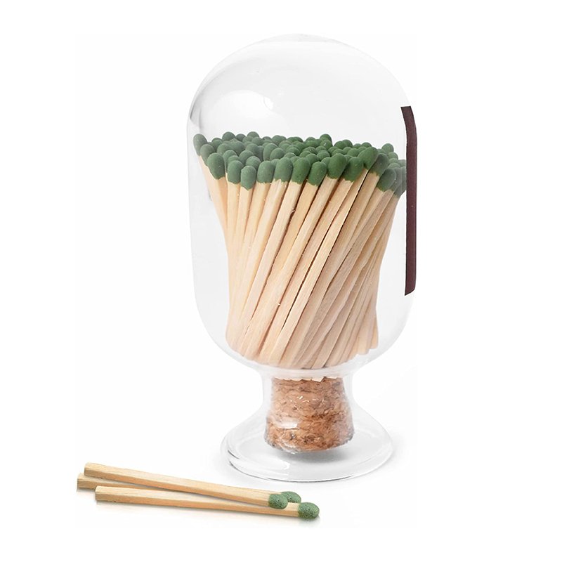 Glass Match Holder with Striker in a Jar for Decorative Home Decor Gifts