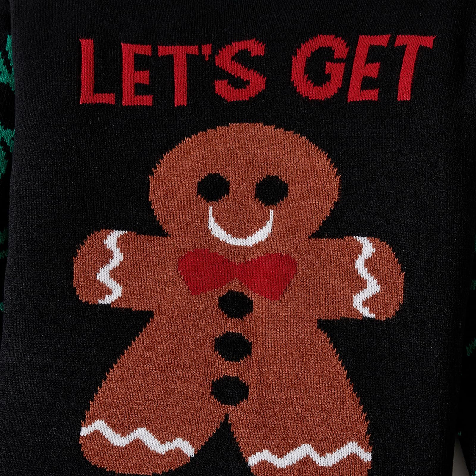 Custom Wholesale OEM/ODM Ugly Christmas Sweater Cartoon Design Crew Neck Sweaters Long Sleeve Family Matching Knitted Tops