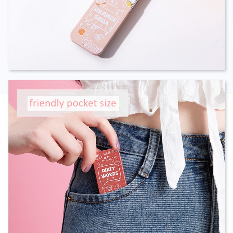 60x34x11mm Rectangular Sliding Tin Can for Pubg Gaming Anti-sweat Finger Sleeves & Powder