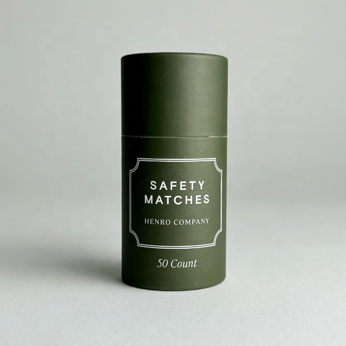 Custom Logo Long Sticks Matches Matchstick Packaging Tube Cylinder Match Paper Tube matches