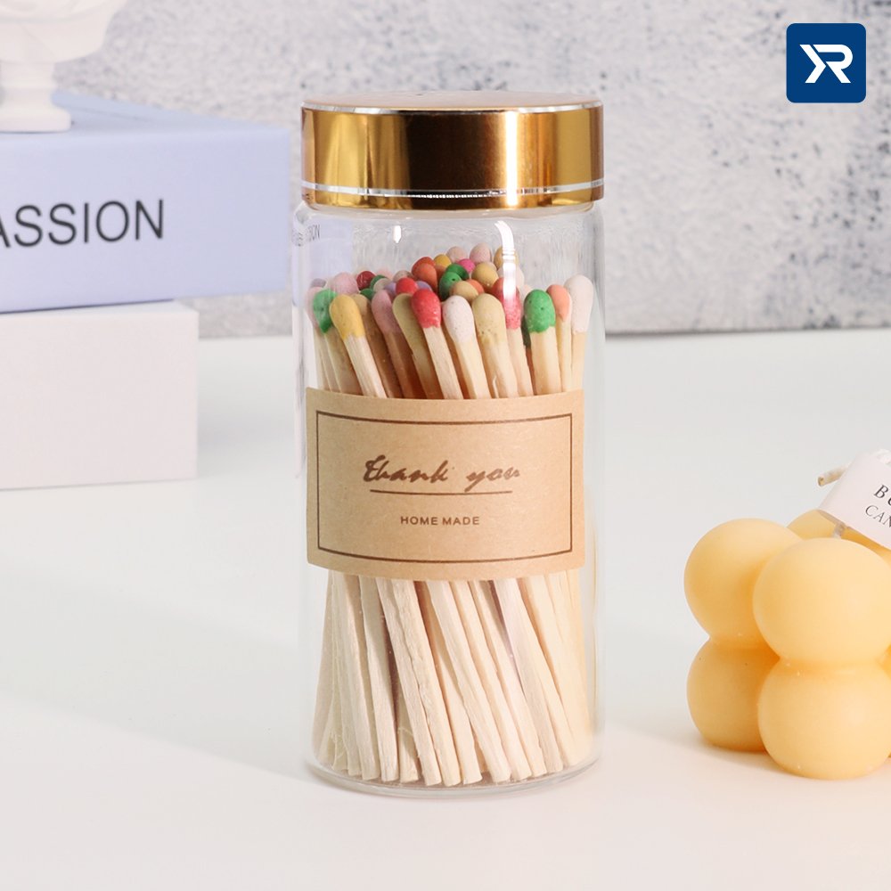Christmas Gifts matches in glass wholesale price in Jars glass matches