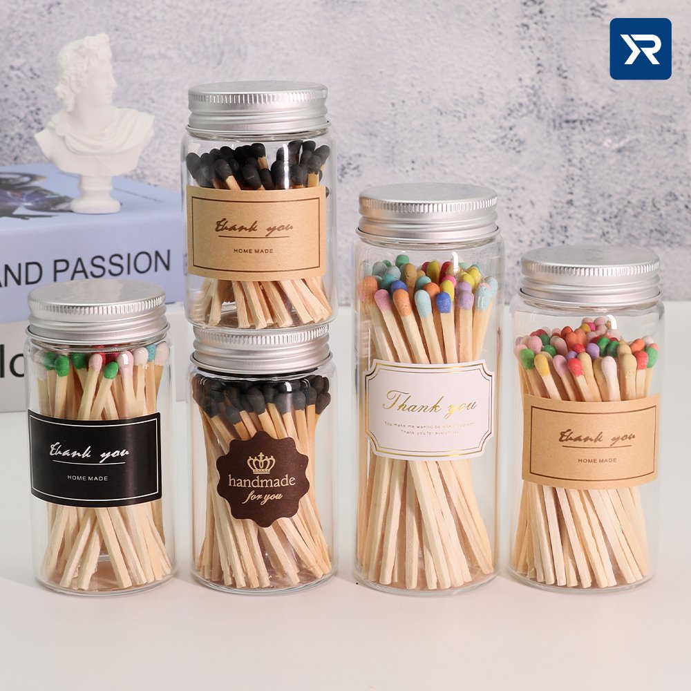 Christmas Gifts matches in glass wholesale price in Jars glass matches