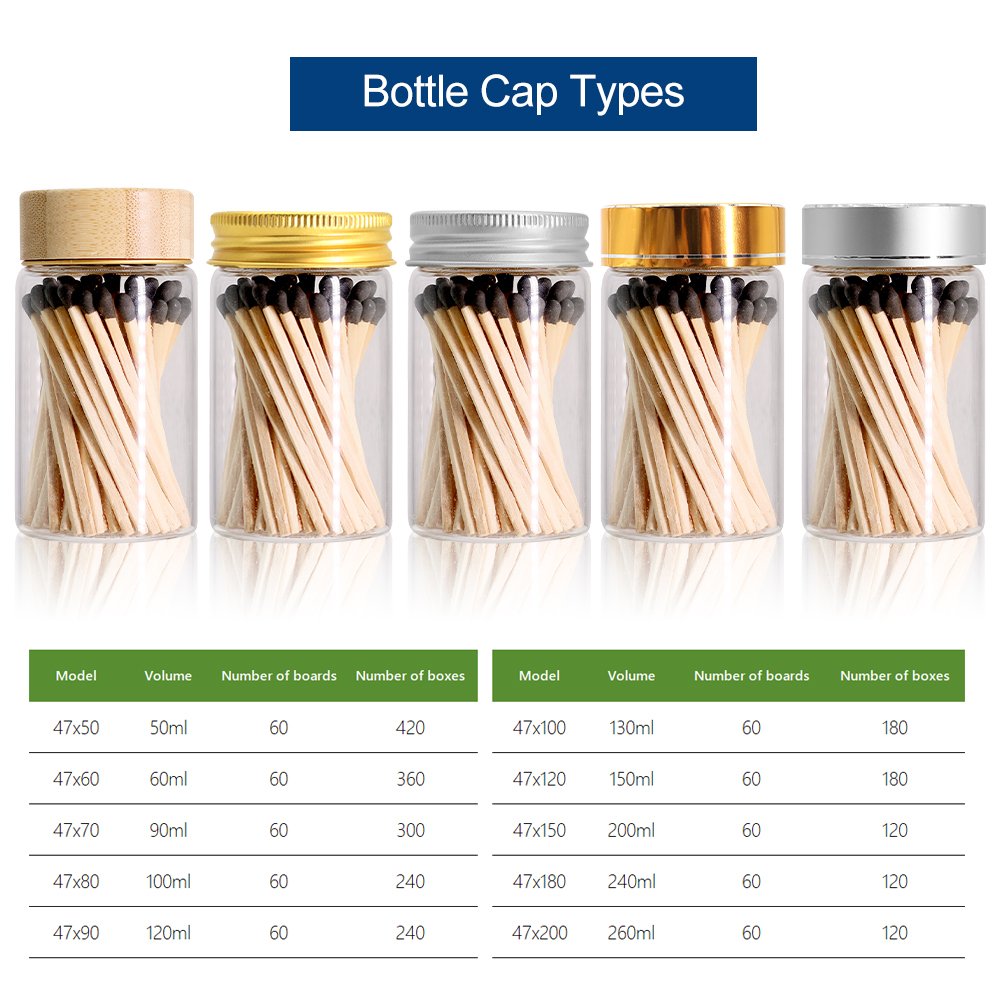 Christmas Gifts matches in glass wholesale price in Jars glass matches