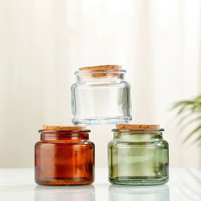 Wholesale transparent matches candle cups in bedroom aromatherapy empty bottles holiday gifts candle glass bottles