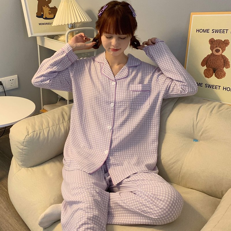 High quality pajamas, comfortable 2-piece pajamas for women set with long sleeves and pants, wholesale matching family pajamas
