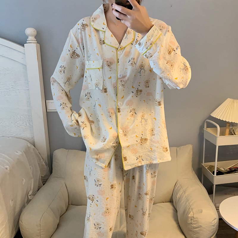 High quality pajamas, comfortable 2-piece pajamas for women set with long sleeves and pants, wholesale matching family pajamas