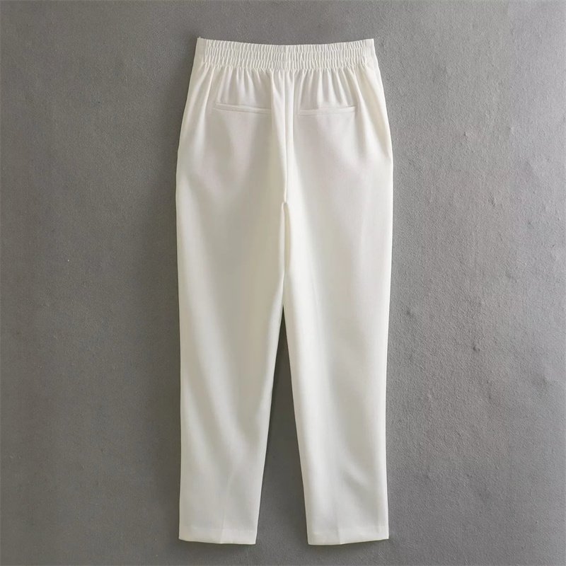 TAOP&ZA 2023 autumn new women's all-match pencil pants loose high waist button-trimmed casual pants 9929020 9929120