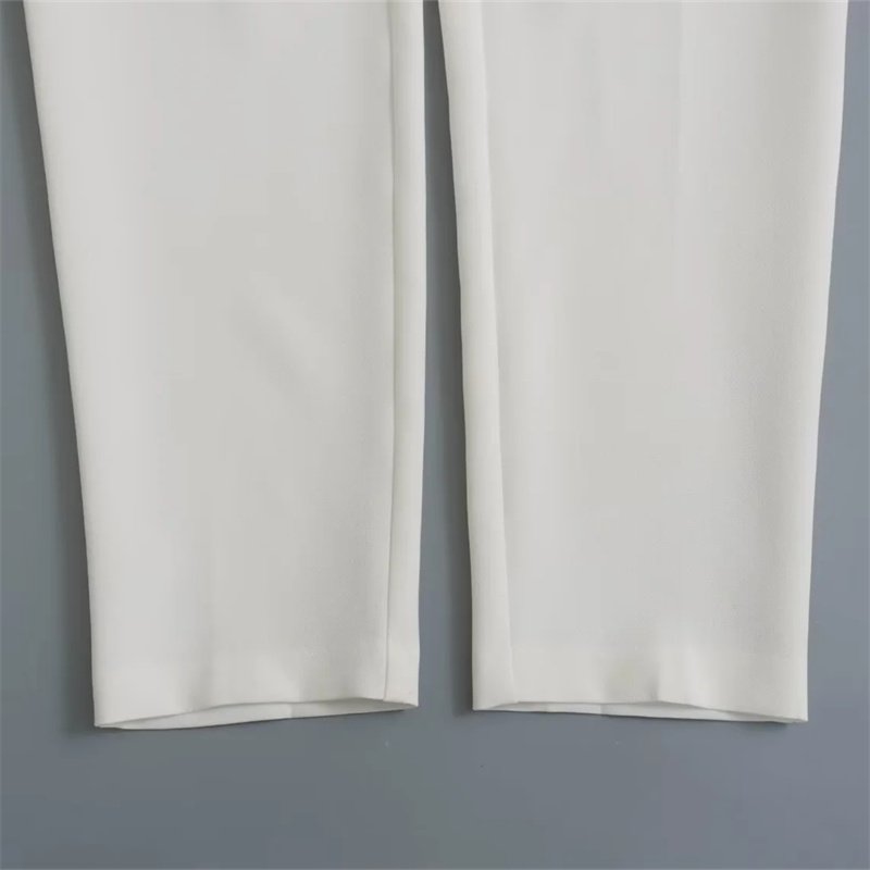 TAOP&ZA 2023 autumn new women's all-match pencil pants loose high waist button-trimmed casual pants 9929020 9929120